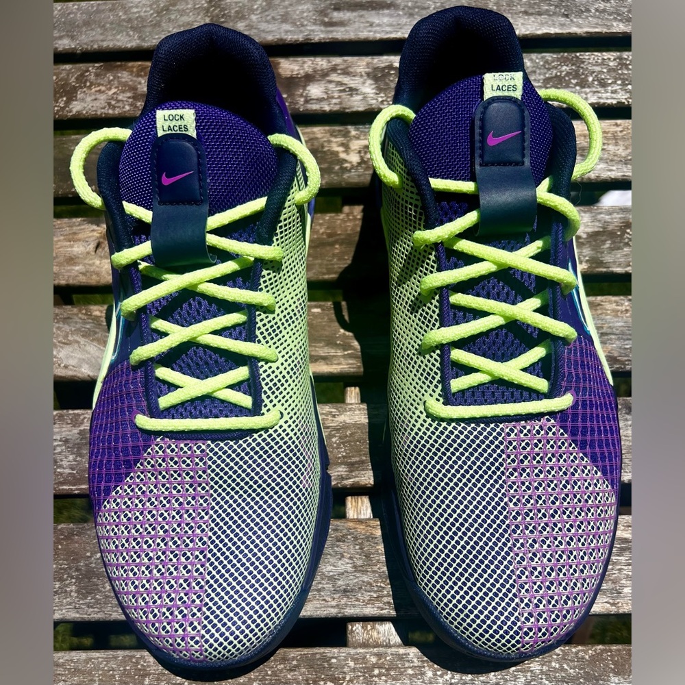 Nike Metcon 8 AMP Deep Purple/Baltic Blue/Barely Volt mens 11.5 DV1206-500